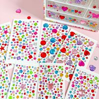 Autocollants en acrylique multicolores en forme de diamant, autocollants en strass pour loisirs créatifs, scrapbooking, nail art