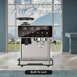Cafetera Espresso de Acero Inoxidable de 20 Bares, Uso Doméstico y Comercial, Botones de Pantalla Táctil, con Espumador de Leche, Hoteles, Espre - Product Image 3