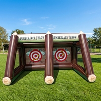 Jeu de lancer de hache gonflable économique, modèle double hache de bûcheron commercial, pour les jeux de jardin et les fêtes foraines