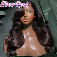Perruques Lace Front en Cheveux Humains Naturels Sans Colle 13*4 Cheveux Brésiliens Bruts Ondulés Pré-Pluckés Perruques Frontales HD pour Femmes Noires
