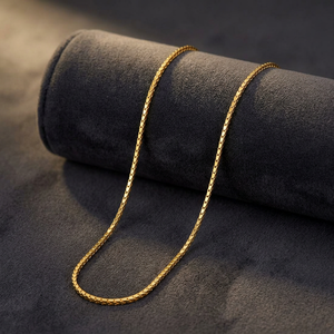 Wholesale 14K 18K 24K <b>Micro</b> Gold Plated Box Chain Necklaces, Fashion Chains Necklaces, Luxury Chain, Brass Gold Box Style Chain. - Product Image 3
