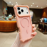 Coque antichoc transparente à paillettes magnétique pour iPhone 17 Air 16 15 14 Plus 13 11 12 Pro Max avec dos transparent