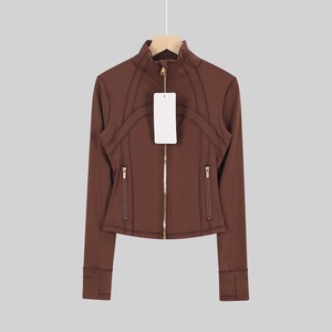 Haut court à manches longues et col rond <span class=keywords><strong>Lulu</strong></span> pour femme, personnalisable avec logo, respirant, extensible dans les quatre sens, grande taille, vêtement de sport actif - Product Image 4
