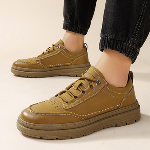 Zapatos de Hombre Nuevos 2026 |   Zapatillas de cuero informales para negocios |   Zapatos para Caminar con Suela Gruesa para Aumentar la Estatura en Hombres - Product Image 1