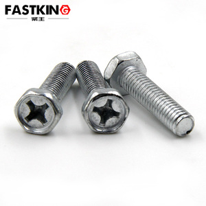 Zinc Plated Full <strong>Thread</strong> Cross Recessed External Hexagon <strong>Screw</strong> Slot Hexagon Head <strong>Bolt</strong> <strong>Bolts</strong> - Product Image 5