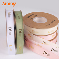 Ruban d'emballage pour bouquet de fleurs colorées AM-RP020 Ammy, 2 cm, ruban en soie uni, ruban pour fleurs DIY