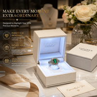 Boîte à bijoux de luxe avec écran LED, boîte d'affichage haut de gamme, logo personnalisé, emballage élégant en velours pour cadeau de mariage ou d'anniversaire