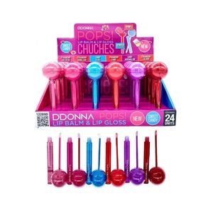 DDONNA POPS Set di 24 Lucidalabbra e Balsamo Labbra Biologico Idratante con Olio per la Cura delle Labbra Cosmetici per il Trucco 8436045037855 - Product Image 1