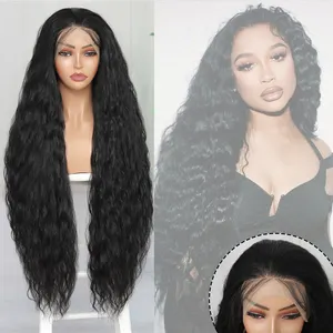 X-TRESS de pelo sintético ondulado para mujer, pelucas de cabello Natural con encaje de parte media, color ombré, fiesta
