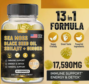 Gommose Personalizzate OEM <span class=keywords><strong>Best</strong></span> Seller con Muschio Marino, Olio di Semi Neri, Shilajit, Zenzero e Ashwagandha per Supporto Immunitario ed Energetico - Product Image 2