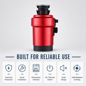 Triturador de Basura Comercial para Cocina, 560W, Unidad de Eliminación de Residuos de Alimentos, Cámara de Trituración de 1000ml, para Restaurantes y Hoteles - Product Image 6