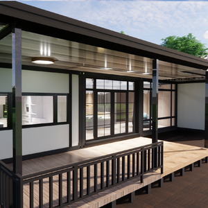 บ้านพักตากอากาศทรงสามเหลี่ยมสไตล์วินเทจสำหรับครอบครัว บ้านคอนเทนเนอร์ขนาดใหญ่สำหรับพักผ่อนช่วงฤดูร้อน บ้านสำเร็จรูป - Product Image 4