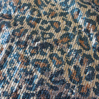 Peut être personnalisé 3 mm paillettes imprimé léopard impression numérique perle broderie tissu paillettes impression numérique