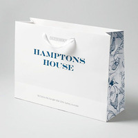 Marque de luxe Logo personnalisé Chaussures Boutique Blanc Impression Brosse Emballage Cadeau Papier Sac à provisions Vêtements Sac fourre-tout