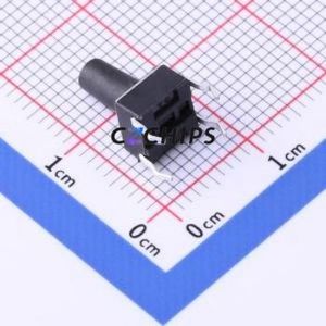 TSD001A10026A Tactile Switch Through hole Component (THT)-4P,6x6mm Switch Round Button 2.6N Through Hole 6mm - Product Image 2
