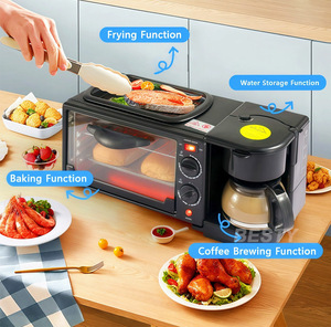 Máquina Multifuncional 3 en 1 para Hacer Sándwiches y Desayunos con Sartén, Cafetera, Tostadora y <span class=keywords><strong>Horno</strong></span> Microondas - Product Image 3