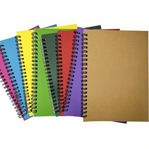Quaderno A5 <span class=keywords><strong>con</strong></span> <span class=keywords><strong>Spirale</strong></span> in Carta Kraft Spessa, Semplice Quaderno Pubblicitario Stampato, Vendita all'Ingrosso, Logo Personalizzabile Disponibile - Product Image 2