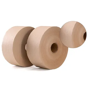 Custom Printed Logo Eco Friendly Recycled Water Activated 2 Inch Kraft Paper Gummed Brand Tape Recyclable