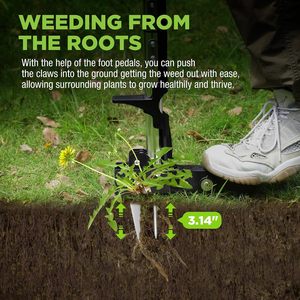 Désherbeur manuel vertical, outil de déracinement économe en main-d'œuvre pour l'entretien des pelouses, des jardins et des fermes - Product Image 6