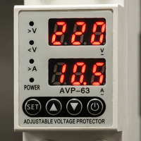 Protector de Voltaje y Corriente Ajustable RUIPEIN AVP-63 63A, Pantalla Digital, Protección Contra Sobrevoltaje/Bajo Voltaje, Monofásico 50Hz