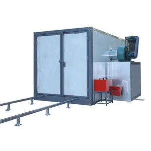 Large Diesel Powder Coating Oven Automatic Control aluminum profile linear traverse powder painting spray line