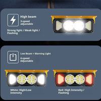 Luz Delantera para Bicicleta con Pantalla Digital, Bocina, Carga Tipo-C, Iluminación Exterior de Alto Brillo, Luz Blanca Cálida de Doble Haz, Batería