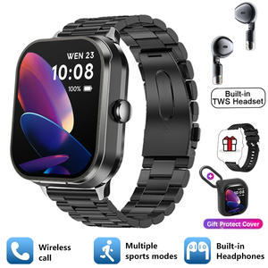 Smartwatch D8 Pro 2-in-1 con Auricolari TWS, Chiamate Bluetooth, NFC, Impermeabile IP67, Display HD <span class=keywords><strong>da</strong></span> 2.01", Cardiofrequenzimetro, Tracker Fitness Sportivo - Product Image 1