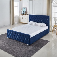 Meubles de chambre à coucher modernes en tissu de luxe, lit king size, cadre de lit queen size, ensembles de têtes de lit, design personnalisable, gain de place