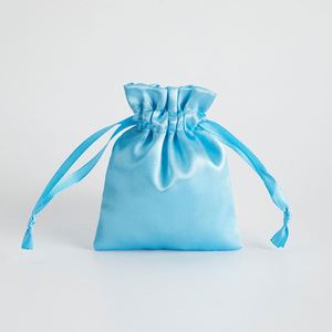 12x16cm Custom Logo Satin Fabric Jewelry <b>Case</b> Silky Storage Pouch for Bracelet <b>Earrings</b> Necklace Ring Gift - Product Image 1