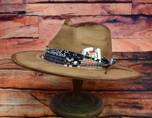 LR315B2 Nouveau style Chapeau en feutre de laine Hiver Automne Vintage Chapeau haut de forme à large bord Fait main Bandeau Unisexe pour Fêtes Formelles - Product Image 6