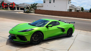 Kit corpo Spoiler anteriore in fibra di carbonio per Chevrolet Corvette C8 Z51 2020-2021 protezione paraurti per auto - Product Image 5