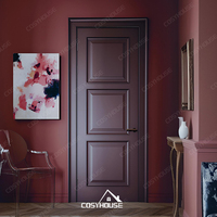 Dernière conception de portes d'appartement certifiées UL CE AS Porte en bois coupe-feu d'hôtel 5 étoiles Porte de chambre d'hôtel insonorisée et ignifuge