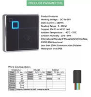 Lecteur de cartes RFID étanche en métal à bas prix, lecteur de cartes d'accès 13,56 MHz, lecteur de cartes IC ID, système de contrôle d'accès pour porte