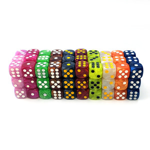 Tùy chỉnh số lượng lớn D6 xúc xắc trò chơi màu xanh số lượng lớn đá cẩm thạch 16mm tiêu chuẩn D6 xúc xắc - Product Image 1