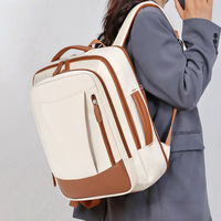 Sac à dos pour ordinateur portable en nylon imperméable multifonctionnel extensible unisexe avec fermeture à glissière et logo personnalisé Skonna en gros