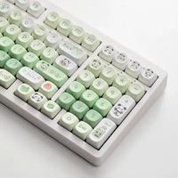 140 touches/kit, touches de clavier mécaniques personnalisées en PBT, thème Anime Panda, profil SOA, disposition ANSI/ISO, technologie Dye-SUB