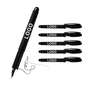 School Plastic Cheap Black Gel Ink Signature <b>Pens</b> Wholesales Custom Printed logo Plastic Stationery <b>Pen</b> Business Classic - Product Image 1