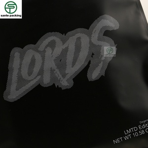 Customized Large-sized Logo, Simple and Fashionable Black <b>Packaging</b> <b>Bag</b>, Trendy Brand Sweatshirt sealed Zipper Bone <b>Bag</b> - Product Image 4