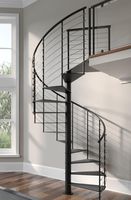 CBMMart facile à installer villa érable américain marche en bois escalier en colimaçon résident intérieur bande de roulement en bois escaliers hélicoïdaux