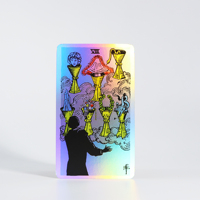 Papier personnalisé impression holographique déjoué cartes de tarot pont et oracles cavalier waite cartes de tarot cartes de tarot