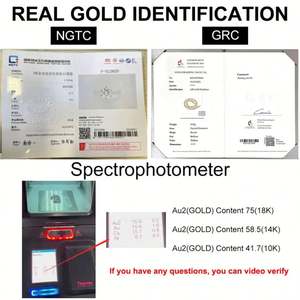 Lujoso collar de cadena cubana de Miami de oro sólido de 10K Hip Hop Trend Iced Out Moissanite Diamonds Charm - Product Image 2