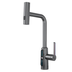 Grifo de dibujo directo de fábrica, grifo de cocina de cobre, pantalla digital inteligente LED, lavabo de verduras, agua fría y caliente - Product Image 1