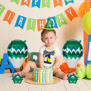 Metallic Green Hot Air <b>Balloon</b> Foil <b>Balloons</b>, Shiny Mylar <b>Balloons</b> for Baby Shower & Travel Party Supplies - Product Image 6