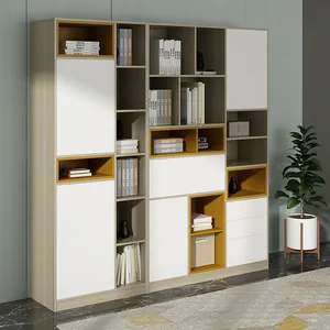 Lusso moderno soggiorno in legno display bambini etageres libro armadio con porta in vetro legno libreria libreria