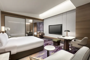 Cama Plegable Moderna Oculta en la Pared, Mesa, Juego de Muebles de Dormitorio de <span class=keywords><strong>Hotel</strong></span> de Lujo, Tamaño King, Acabado en Madera Dorada - Product Image 4
