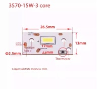 Lente LED para Faro Delantero, Chip LED de 18 V y 30 W, Chip de Luz de Pistola Pequeña de Doble Color, Sustrato de Cobre 3570, Fuente de Luz para Automóvil de 9 V