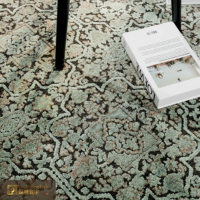 LandScopeTech Retro Persischer Palast Geometrisches Blumenmuster Gewebter Polyester Weicher Hautfreundlicher Rutschfester Lose Verlegbarer Teppich