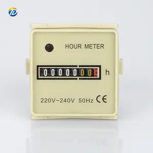 Hot sale HM-2 DC12v 24v AC220V 100V 50HZ 60HZ 48mm*48mm digital Mechanical generator engine hour meter