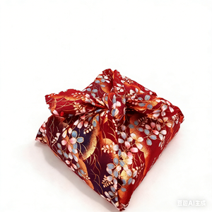 Furoshiki <span class=keywords><strong>japonais</strong></span> en coton rouge, emballage pour boîte à bento, bandana, grand mouchoir, emballage <span class=keywords><strong>cadeau</strong></span> réutilisable - Product Image 2