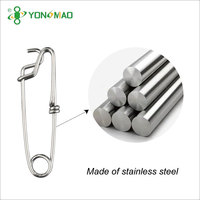 YONGMIAO pinces à pression de pêche à la palangre en acier inoxydable cintre émerillons à pression ligne de flotteur pince à thon accessoires de pêche